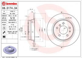 Brembo Тормозной диск Brembo 08.5174.34 - Заображення 1