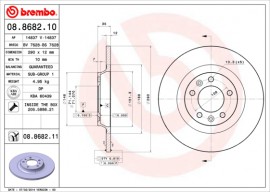 Brembo Тормозной диск Brembo 08.8682.10 - Заображення 1