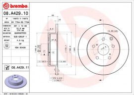 Brembo Тормозной диск Brembo 08.A429.10 - Заображення 1