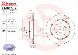 Тормозной диск Brembo 08.B557.10