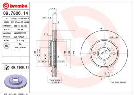 Brembo Тормозной диск Brembo 09.7806.14 - Заображення 1