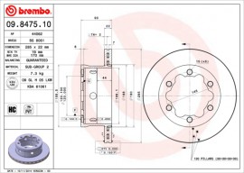 Brembo Тормозной диск Brembo 09.8475.10 - Заображення 1