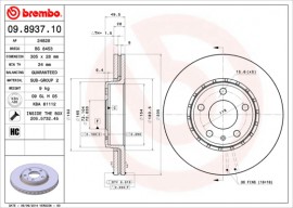 Brembo Тормозной диск Brembo 09.8937.10 - Заображення 1