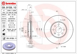 Тормозной диск Brembo 09.9159.10