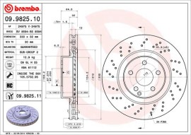 Тормозной диск Brembo 09.9825.11