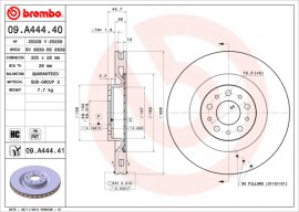 Brembo Тормозной диск Brembo 09.A444.40 - Заображення 1