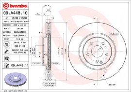 Brembo Тормозной диск Brembo 09.A448.10 - Заображення 1