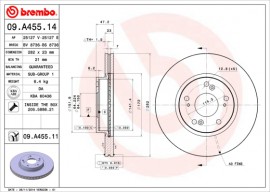 Brembo Тормозной диск Brembo 09.A455.14 - Заображення 1