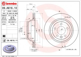 Brembo Тормозной диск Brembo 09.A616.10 - Заображення 1