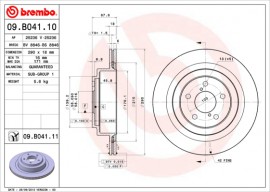 Brembo Тормозной диск Brembo 09.B041.10