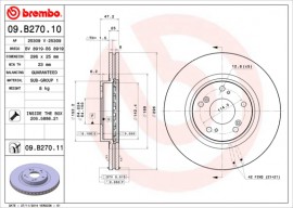 Тормозной диск Brembo 09.B270.10
