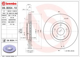 Brembo Тормозной диск Brembo 09.B354.10 - Заображення 1