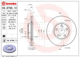 Brembo Тормозной диск Brembo 09.9799.10 - Заображення 1