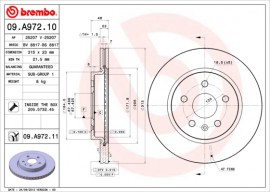 Brembo Тормозной диск Brembo 09.A972.11 - Заображення 1