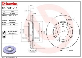 Тормозной диск Brembo 09.B611.10