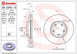 Тормозной диск Brembo 09.C240.10