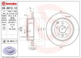 Brembo Тормозной диск Brembo Painted disk 08.9913.11 - Заображення 1