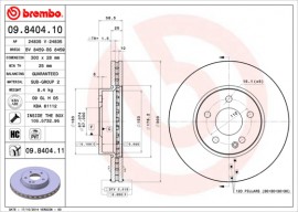 Тормозной диск Brembo Painted disk 09.8404.11