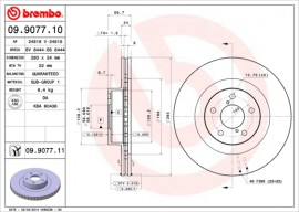 Тормозной диск Brembo Painted disk 09.9077.11