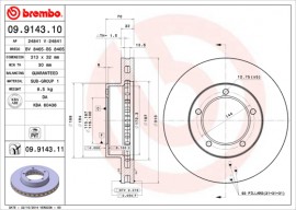 Brembo Тормозной диск Brembo Painted disk 09.9143.11 - Заображення 1