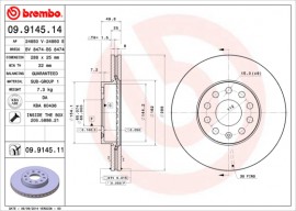 Brembo Тормозной диск Brembo Painted disk 09.9145.11 - Заображення 1