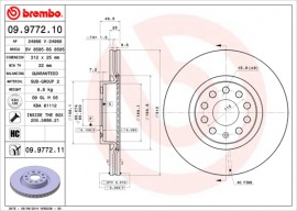 Тормозной диск Brembo Painted disk 09.9772.11