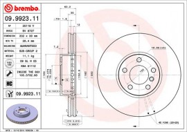 Brembo Тормозной диск Brembo Painted disk 09.9923.11 - Заображення 1