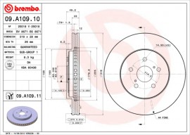 Тормозной диск Brembo Painted disk 09.A109.11