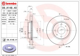 Тормозной диск Brembo Painted disk 09.A148.41