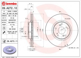 Тормозной диск Brembo Painted disk 09.A272.11