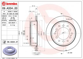 Тормозной диск Brembo Painted disk 09.A334.21