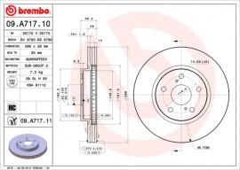 Тормозной диск Brembo Painted disk 09.A717.11