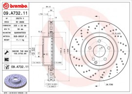 Тормозной диск Brembo Painted disk 09.A732.11