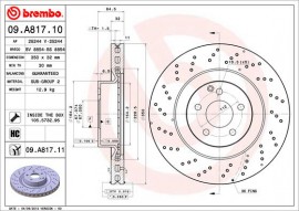 Brembo Тормозной диск Brembo Painted disk 09.A817.11 - Заображення 1