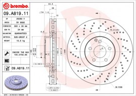 Brembo Тормозной диск Brembo Painted disk 09.A819.11 - Заображення 1