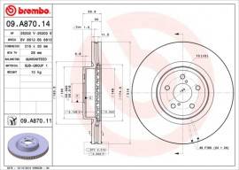Brembo Тормозной диск Brembo Painted disk 09.A870.11 - Заображення 1
