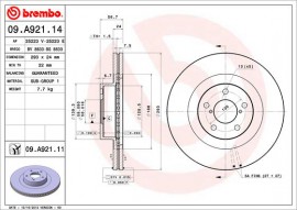 Тормозной диск Brembo Painted disk 09.A921.11