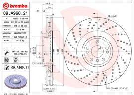 Тормозной диск Brembo Painted disk 09.A960.21