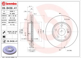 Тормозной диск Brembo Painted disk 09.B436.41