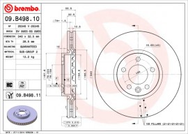 Brembo Тормозной диск Brembo Painted disk 09.B498.10 - Заображення 1
