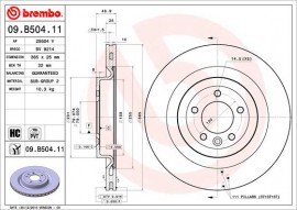 Brembo Тормозной диск Brembo Painted disk 09.B504.11 - Заображення 1