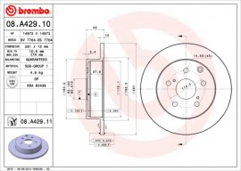 Brembo Тормозной диск Brembo Painted disk 08.A429.11 - Заображення 1