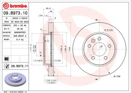 Тормозной диск Brembo Painted disk 09.B973.11