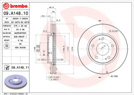 Brembo Тормозной диск Brembo Painted disk 09.A148.11 - Заображення 1