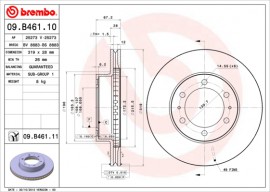 Тормозной диск Brembo Painted disk 09.B461.11