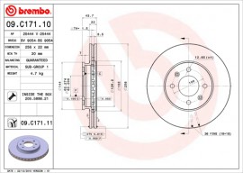 Тормозной диск Brembo Painted disk 09.C171.11