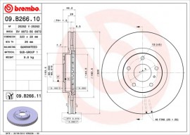 Тормозной диск Brembo Painted disk 09.B266.11