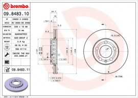 Brembo Тормозной диск Brembo Painted disk 09.8483.11 - Заображення 1