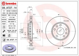Тормозной диск Brembo Painted disk 09.A727.11