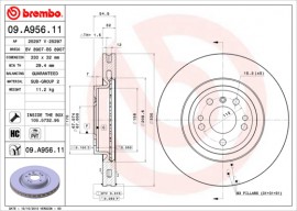 Тормозной диск Brembo Painted disk 09.A956.11